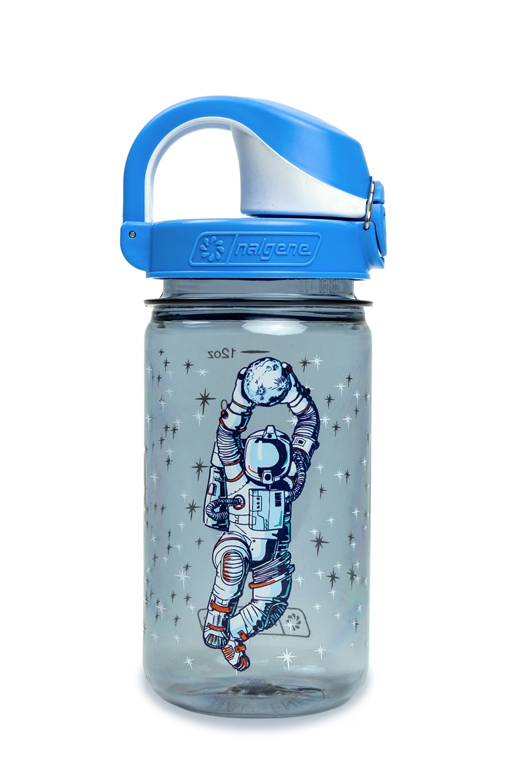 Nalgene product view: 12oz On-The-Fly Kids Lock-Top Bottle with Graphics Z0 — 12oz On-The-Fly Kids Lock-Top Bottle with Graphics