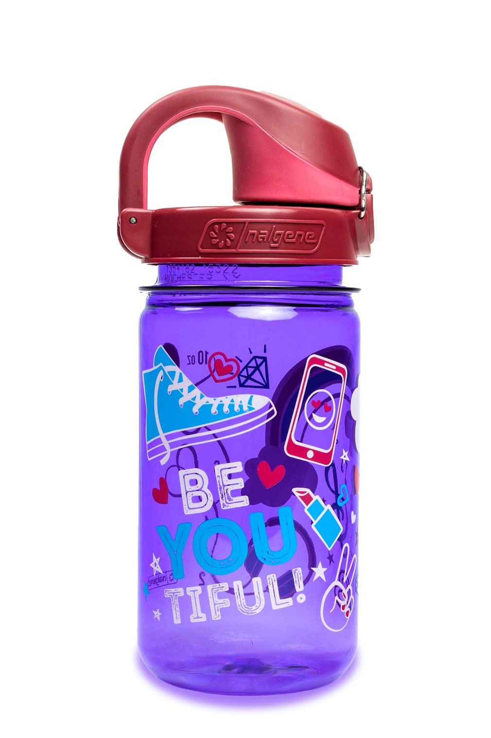 Nalgene product detail: 12oz On-The-Fly Kids Lock-Top Bottle with Graphics E4 — 12oz On-The-Fly Kids Lock-Top Bottle with Graphics
