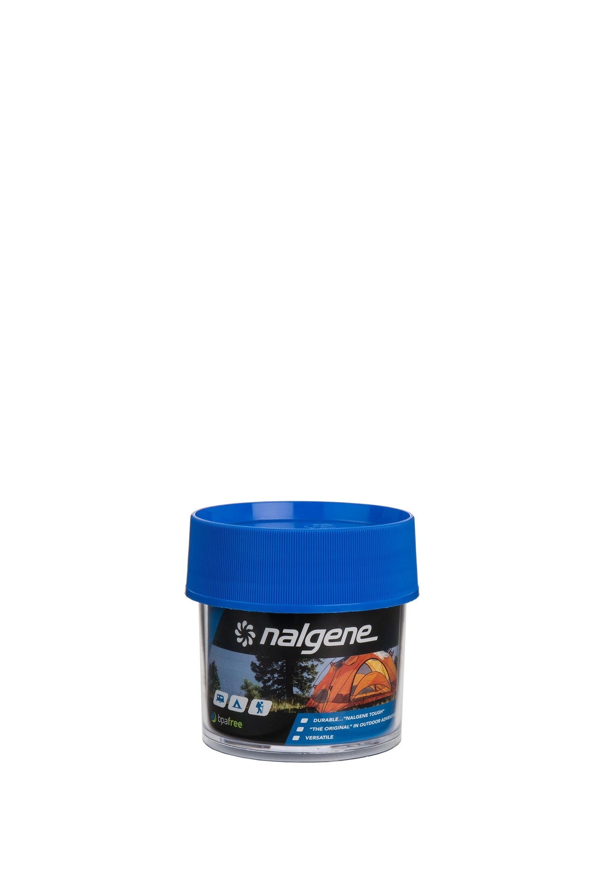 Nalgene product view: 4oz Storage Jar – Blue Lid G0 — 4oz Storage Jar – Blue Lid