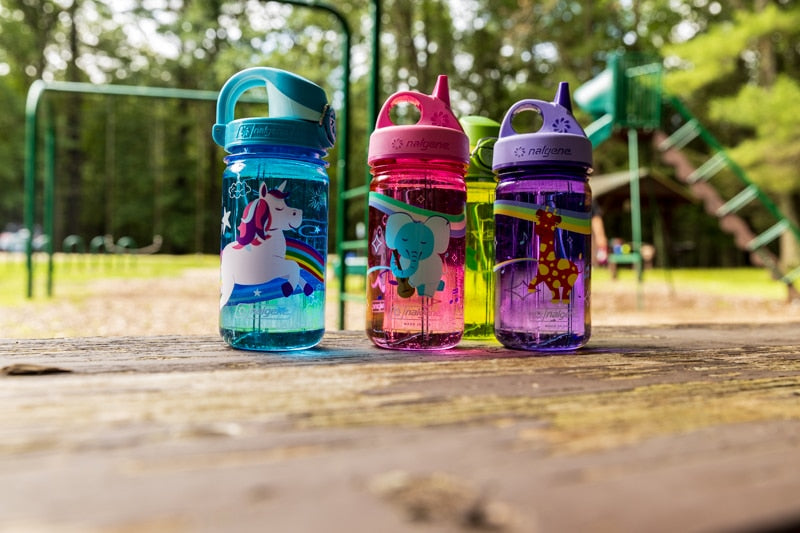 Nalgene product image: 12oz Kids Grip-N-Gulp with Graphics H2 — 12oz Kids Grip-N-Gulp with Graphics