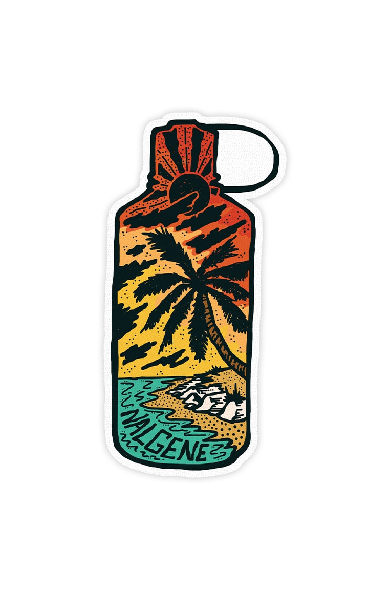 Nalgene product view: Tropical Narrow Mouth Sticker W1 — Tropical Narrow Mouth Sticker