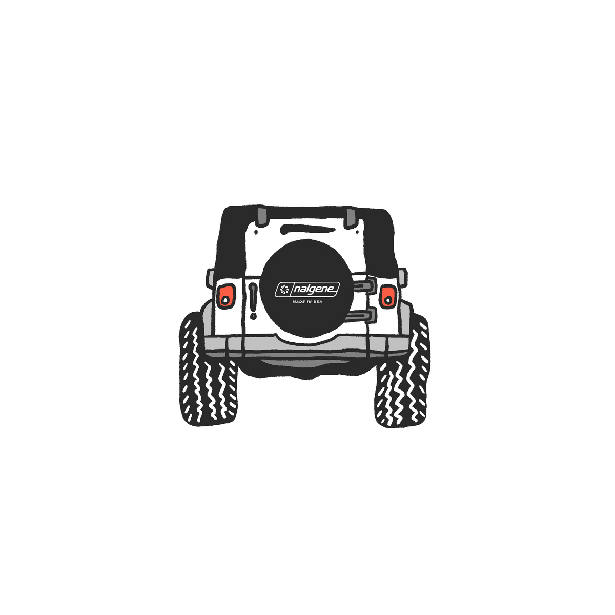 Nalgene product image: Four Wheeling Sticker X4 — Four Wheeling Sticker