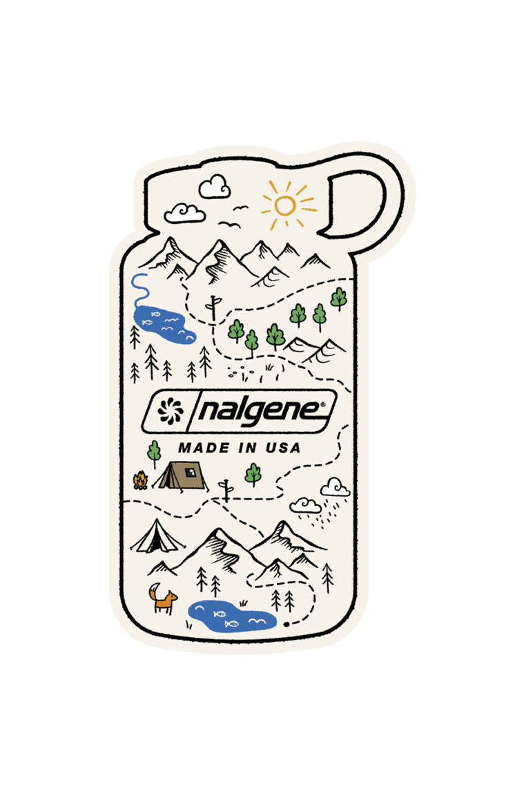 Nalgene Bottle Map Sticker — Nalgene Bottle Map Sticker I4