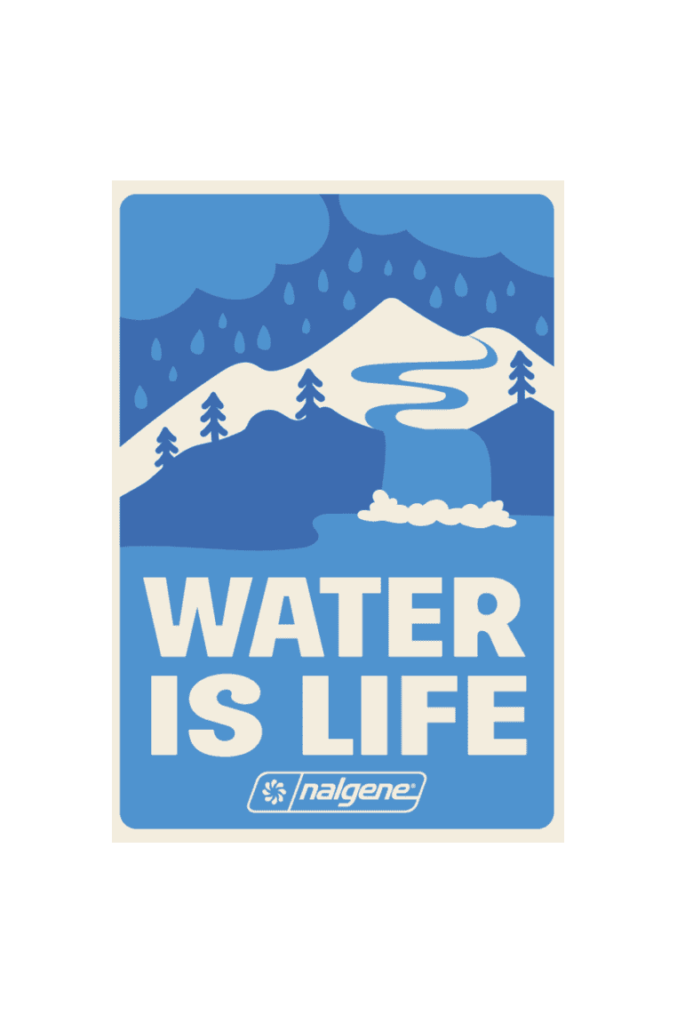 Nalgene product view: Water Is Life Sticker U8 — Water Is Life Sticker