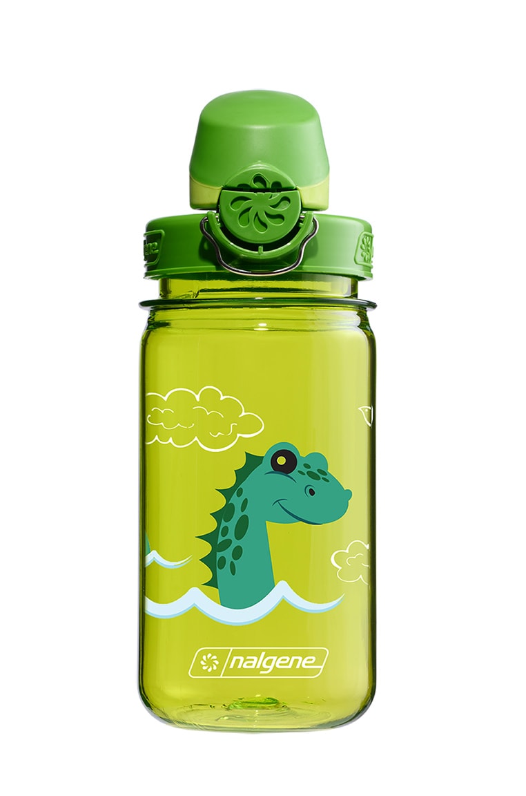 Nalgene product view: 12oz On-The-Fly Kids Lock-Top Bottle with Graphics Z0 — 12oz On-The-Fly Kids Lock-Top Bottle with Graphics
