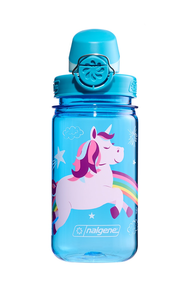Nalgene product view: 12oz On-The-Fly Kids Lock-Top Bottle with Graphics Z0 — 12oz On-The-Fly Kids Lock-Top Bottle with Graphics